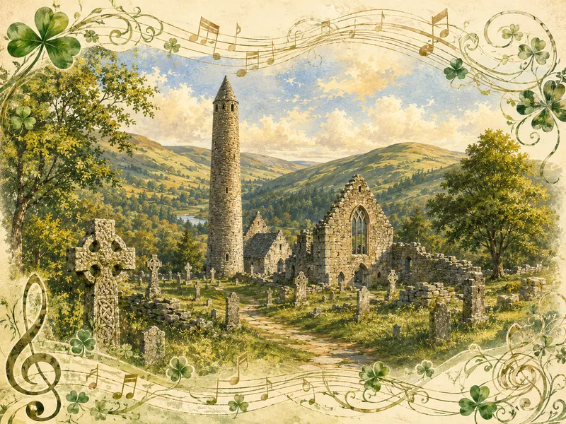 Glendalough Round Tower - The Monastic City